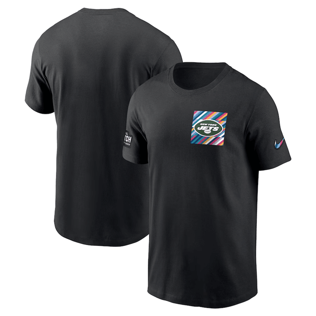 Men's New York Jets Black 2023 Crucial Catch Sideline Tri-Blend T-Shirt